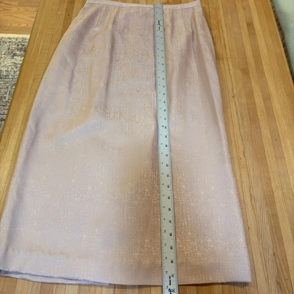 Vintage Blush Pink 100% Silk Maxi Skirt Elegant Romantic Classic - Picture 6 of 6